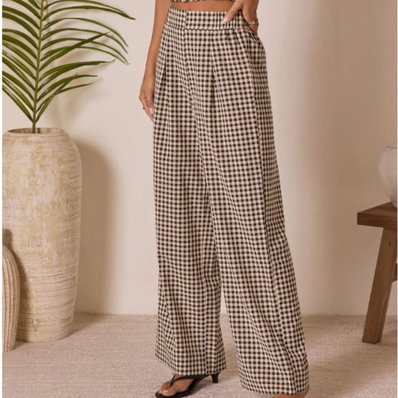 🖤 VICI Salanah Wide-Leg Gingham Pants - Size XL (fits like L) 🖤 - Picture 11 of 13